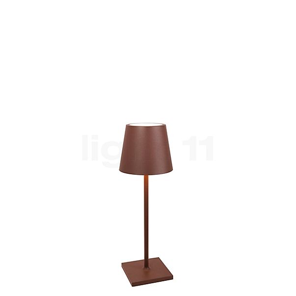 Zafferano Poldina L Desk, lámpara recargable LED marrón
