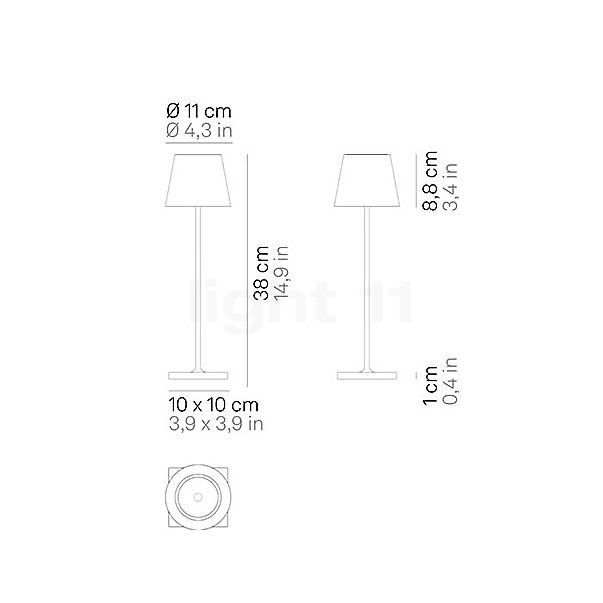 Zafferano Poldina Peanuts Battery Light LED pattern 5 sketch