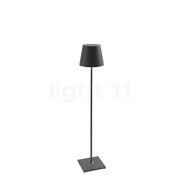 Zafferano Poldina XXL, lámpara recargable LED gris oscuro