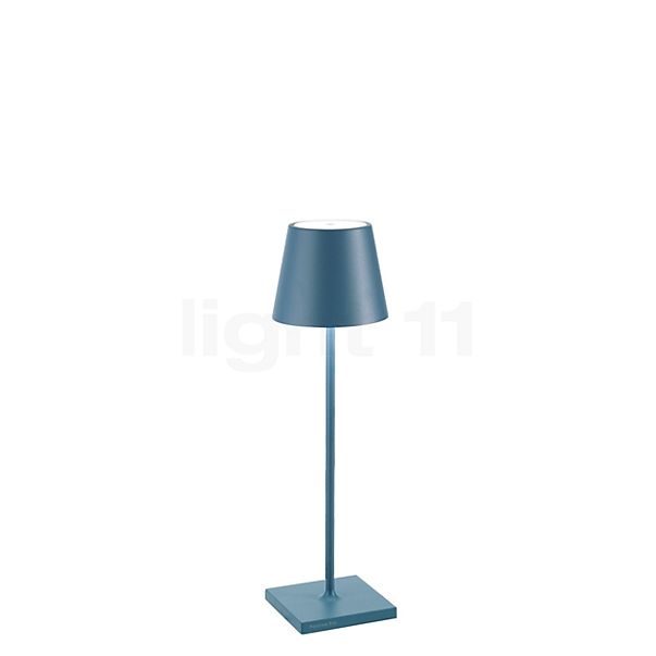 Zafferano Poldina, lámpara recargable LED azul - 38 cm
