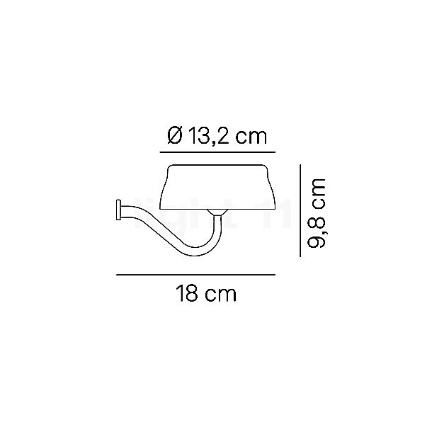 Zafferano Sister Light Akkuleuchte LED mit Wandhalterung weiß glänzend Skizze