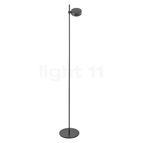 Zafferano Super O Lampadaire LED 1 foyer noir mat