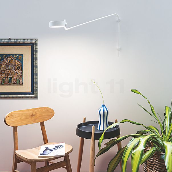 Zafferano Super O Wandlamp LED draaibaar zwart mat