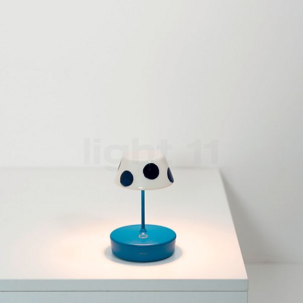 Zafferano Swap Acculamp LED blauw - 15 cm