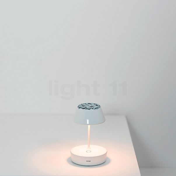 Zafferano Swap Acculamp LED wit - 15 cm , uitloopartikelen