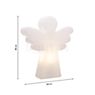 Dimensions du luminaire 8 seasons design Shining Angel Lampe de table incl. ampoule - incl. panneau solaire en détail - hauteur, largeur, profondeur et diamètre de chaque composant.
