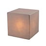 8 seasons design Shining Cube Lampe au sol blanc - 33 cm - incl. ampoule - incl. panneau solaire