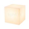 8 seasons design Shining Cube, lámpara de suelo blanco - 33 cm - incl. bombilla - incl. módulo solar