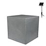 8 seasons design Shining Cube, lámpara de suelo piedra - 43 cm - incl. bombilla - incl. módulo solar
