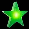 8 seasons design Shining Star Christmas Bodenleuchte grün - 60 cm - inkl. Leuchtmittel