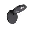 Artemide Demetra Faretto LED negro mate - 2.700 K - con botón - La Artemide Demetra es un aplique minimalista que destaca por su cabezal giratorio en forma de disco.