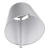 Artemide Melampo Parete aluminium grey - The shade of the Melampo Parete is made of real silk.