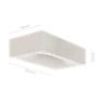 Dimensions du luminaire Artemide Melete Parete LED blanc - 2.700 K en détail - hauteur, largeur, profondeur et diamètre de chaque composant.
