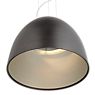 Artemide Nur Pendant Light aluminium grey - Mini - The major part of the light is emitted downwards, while a small portion of light also escapes upwards.