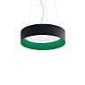 Artemide Tagora Up & Downlight, lámpara de suspensión LED negro/verde - ø97 cm