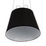 Artemide Tolomeo Mega Sospensione gestell schwarz/schirm schwarz - ø42 cm - Der Schirm dieser Pendelleuchte fügt sich dank des schwarzen Stoffs dezent in jede Umgebung ein.