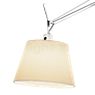 Artemide Tolomeo Mega Terra LED frame aluminium/shade parchment - ø36 cm - 3,000 K - cord dimmer - The classic, cone-shaped shade of the Tolomeo Mega is available as a satin or as a parchment version.