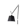 Artemide Tolomeo Mega Terra LED frame black/shade black - ø36 cm - 3,000 K - touch dimmer - Thanks to the rope pull system typical for the Tolomeo, this floor lamp covers an exemplary wide range.