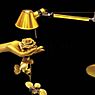 Artemide Tolomeo Micro Tavolo dorado - con pie de la lámpara