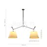 Measurements of the Artemide Tolomeo Sospensione Diffusore satin, ø42 cm in detail: height, width, depth and diameter of the individual parts.