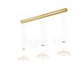 Bankamp Bowl Pendant Light LED 3 lamps brass matt