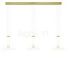 Bankamp Bowl Pendant Light LED 3 lamps brass matt