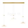 Bankamp Bowl Pendant Light LED 3 lamps brass matt