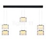 Bankamp Grand Flex Pendant Light LED 3 lamps anthracite matt/glass black/gold - ø20 cm