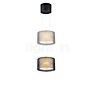 Bankamp Grand Flex Pendelleuchte LED 1-flammig schwarz eloxiert/Glas schwarz/gold - ø20 cm