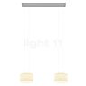 Bankamp Grand Flex, lámpara de suspensión LED 2 focos aluminio anodizado/vidrio opalino - ø20 cm