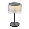 Bankamp Grand Lampe de table LED anthracite mat/verre noir/doré