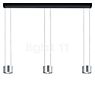 Bankamp Impulse Pendant Light LED 3 lamps nickel matt