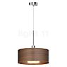 Bruck Cantara Hout Hanglamp LED chroom glimmend/lampenkap eikenhout donker - 30 cm
