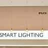 Bruck Silva Hanglamp LED lage spanning chroom glimmend/glas geel/oranje - 11 cm productafbeelding