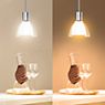 Bruck Silva Hanglamp LED lage spanning chroom glimmend/glas wit - 16 cm