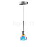 Bruck Silva Hanglamp LED lage spanning chroom mat/glas blauw/magenta - 11 cm