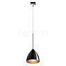 Bruck Silva Hanglamp voor Duolare Track - ø16 cm chroom mat - glas zwart/goud - 860374mcgy