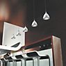Bruck Silva, lámpara de suspensión LED - ø16 cm cromo brillo, vidrio blanco/dorado , Venta de almacén, nuevo, embalaje original - ejemplo de uso previsto