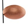 Catellani & Smith Lederam C2 cobre/negro - La parte posterior de los reflectores están cubiertos en metales nobles o lacados en color.