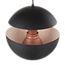 DCW Here Comes the Sun black/copper, ø10 cm - The recess in the lamp body emits soft light to the sides.