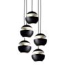 DCW Here Comes the Sun mini Cluster Suspension 5 foyers ronde noir/blanc