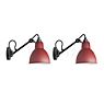 DCW Lampe Gras No 104 set of 2 black/red - without switch