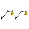 DCW Lampe Gras No 122 set of 2 black/yellow - with switch