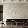 DCW Munari Chandelier LED 10 lamps gold - pre-mounted application picture