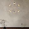 DCW Munari Chandelier LED 6 lamps gold - pre-mounted application picture