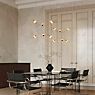 DCW Munari Chandelier LED 6 lamps gold - pre-mounted application picture