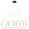 DCW Munari Chandelier LED 8 lamps black - pre-mounted