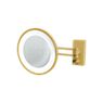 Decor Walther BS 36 Specchio luminoso da parete per trucco LED dorato opaco - Ingrandire 5 volte