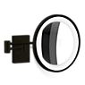 Decor Walther BS 40 Miroir de maquillage mural LED noir mat - grossissement 10 fois