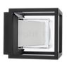 Delta Light Montur S Wall Light LED black - The glass cube is encased by a frame made of aluminium.